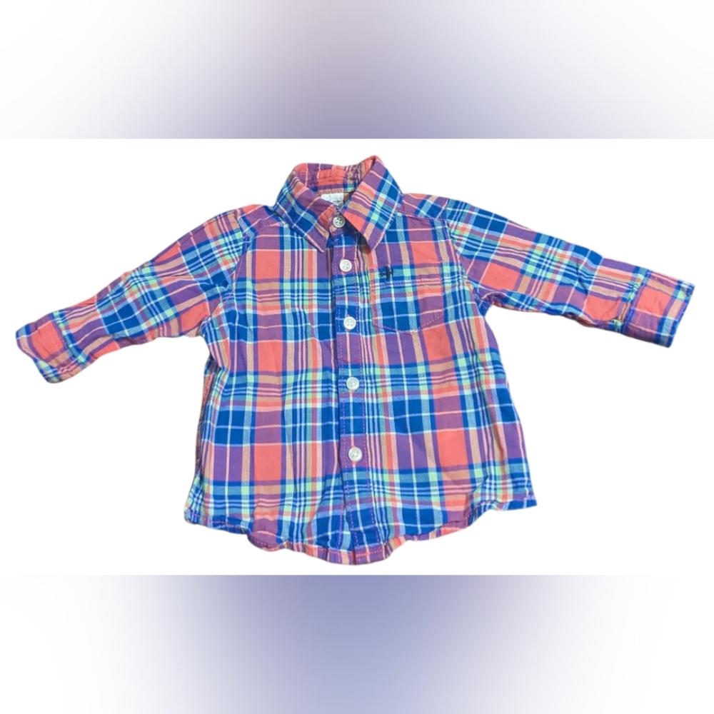 Carter's Plaid Shirt Size 6 Months.
